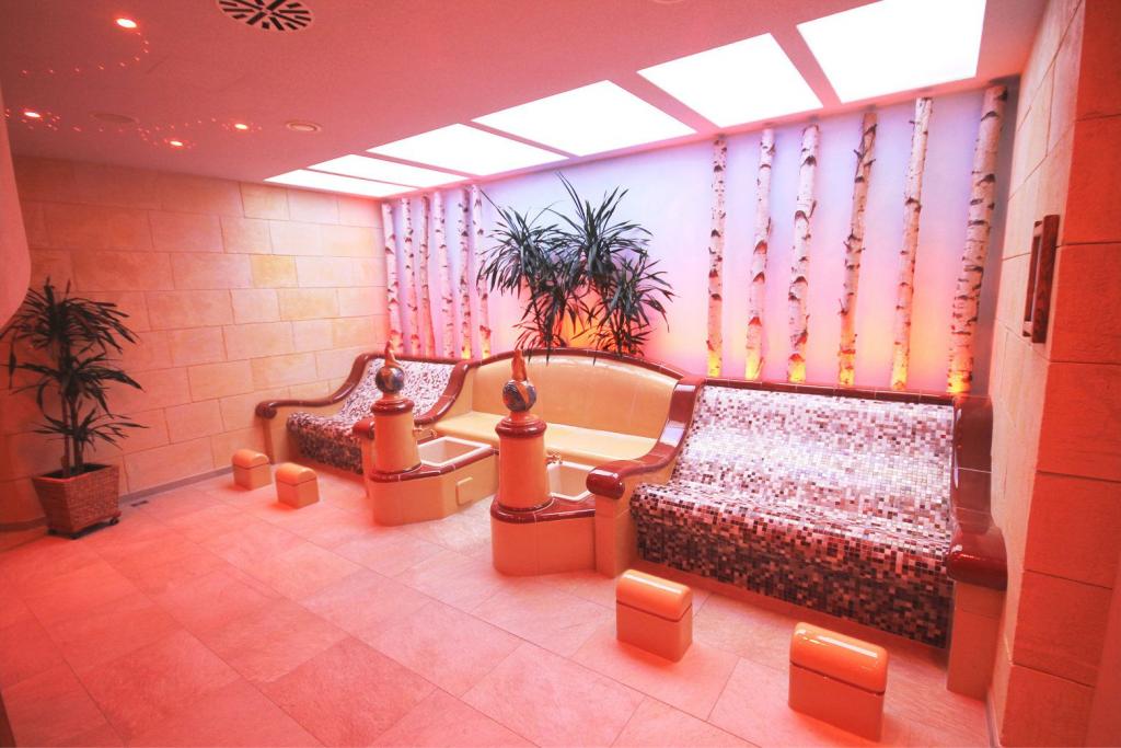 Ruhebank in der Sauna